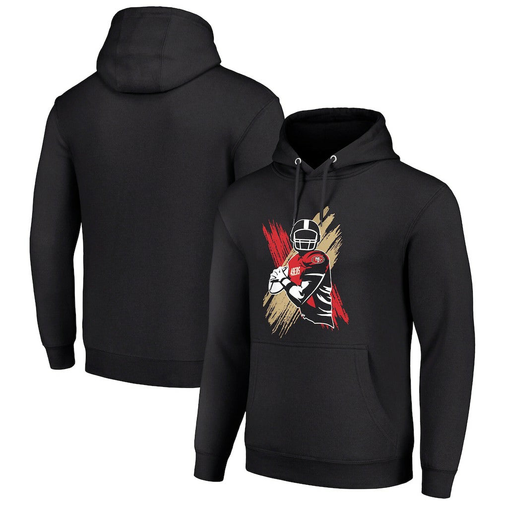 San Francisco 49ers Starter Player X Fleece Pullover Hoodie Black - NFL