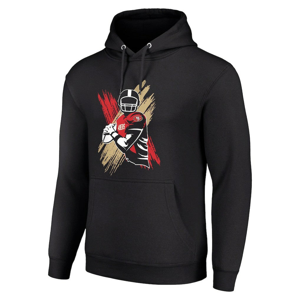 San Francisco 49ers Starter Player X Fleece Pullover Hoodie Black - NFL