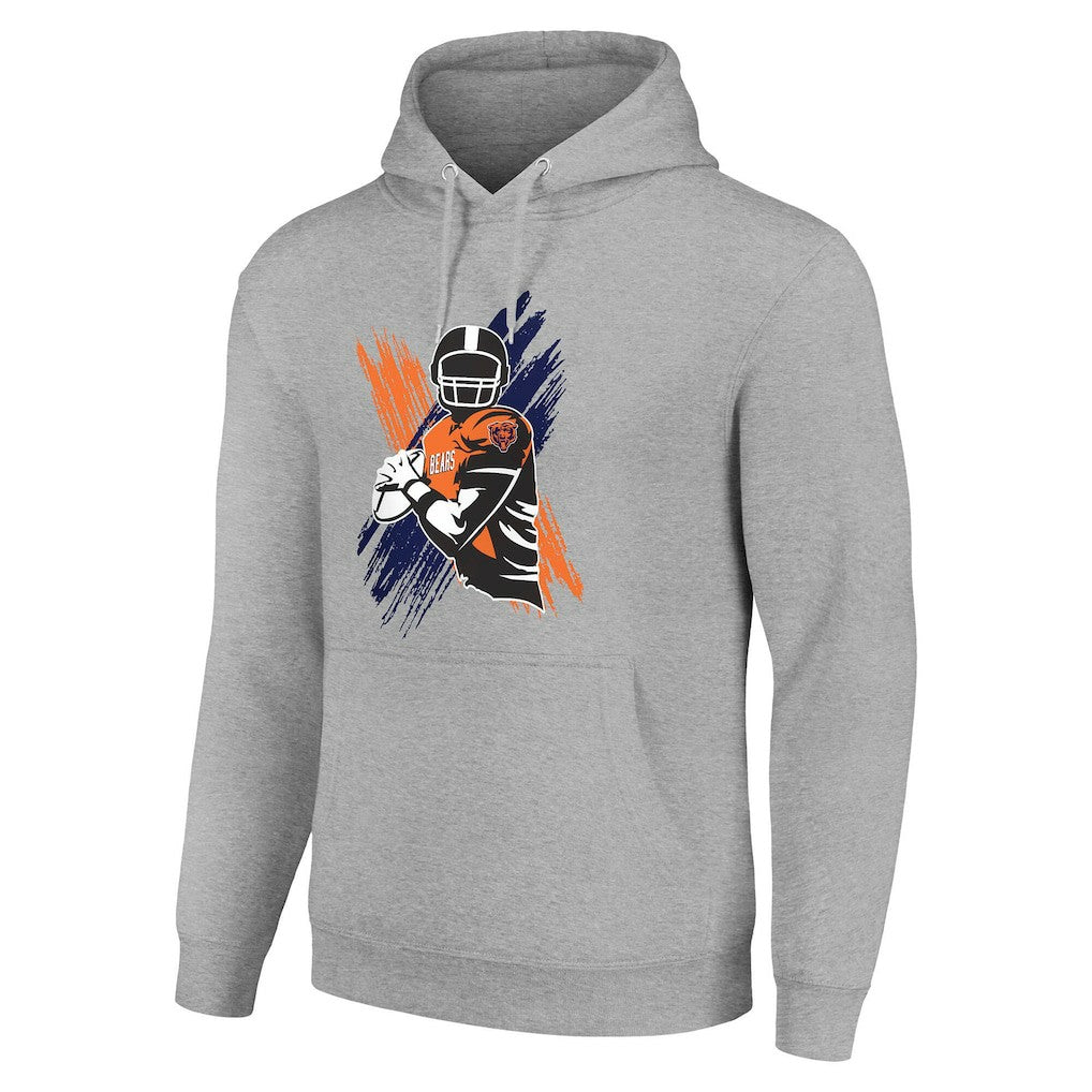 Chicago Bears Starter Player X Fleece Pullover Hoodie Heather Gray - NFL