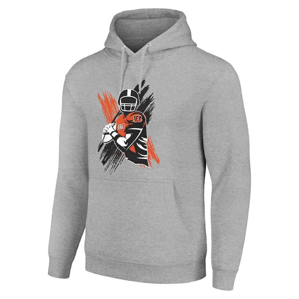 Cincinnati Bengals Starter Player X Fleece Pullover Hoodie Heather Gray - NFL
