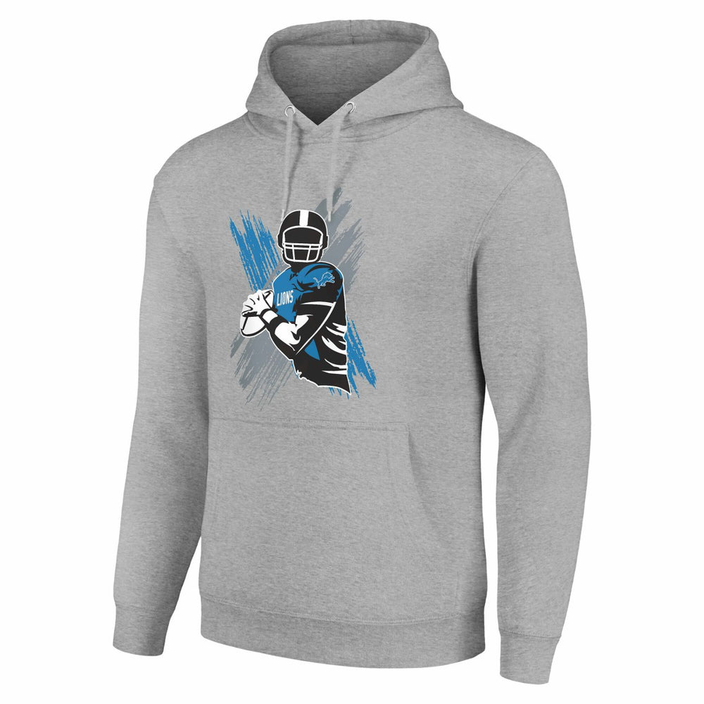 Detroit Lions Starter Player X Fleece Pullover Hoodie Heather Gray - NFL