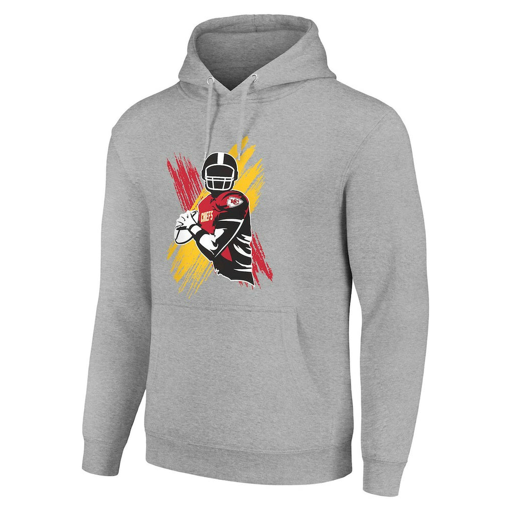 Kansas City Chiefs Starter Player X Fleece Pullover Hoodie Heather Gray - NFL