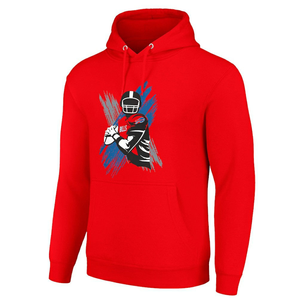 Buffalo Bills Starter Player X Fleece Pullover Hoodie Red - NFL