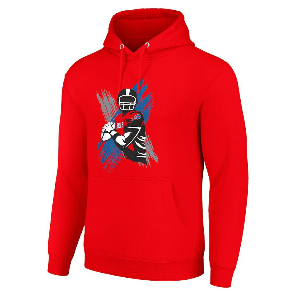 Buffalo Bills Starter Player X Fleece Pullover Hoodie Red - NFL