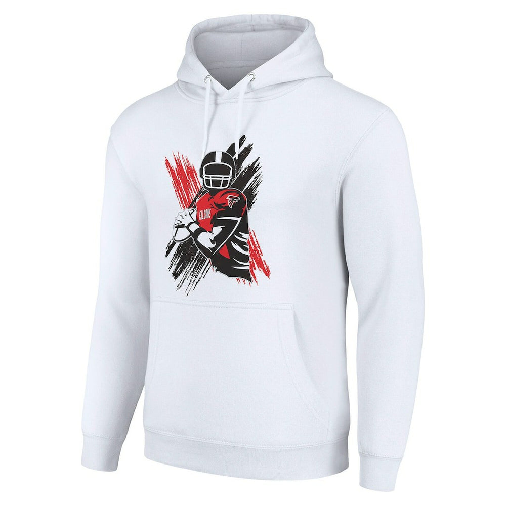 Atlanta Falcons Starter Player X Fleece Pullover Hoodie White - NFL