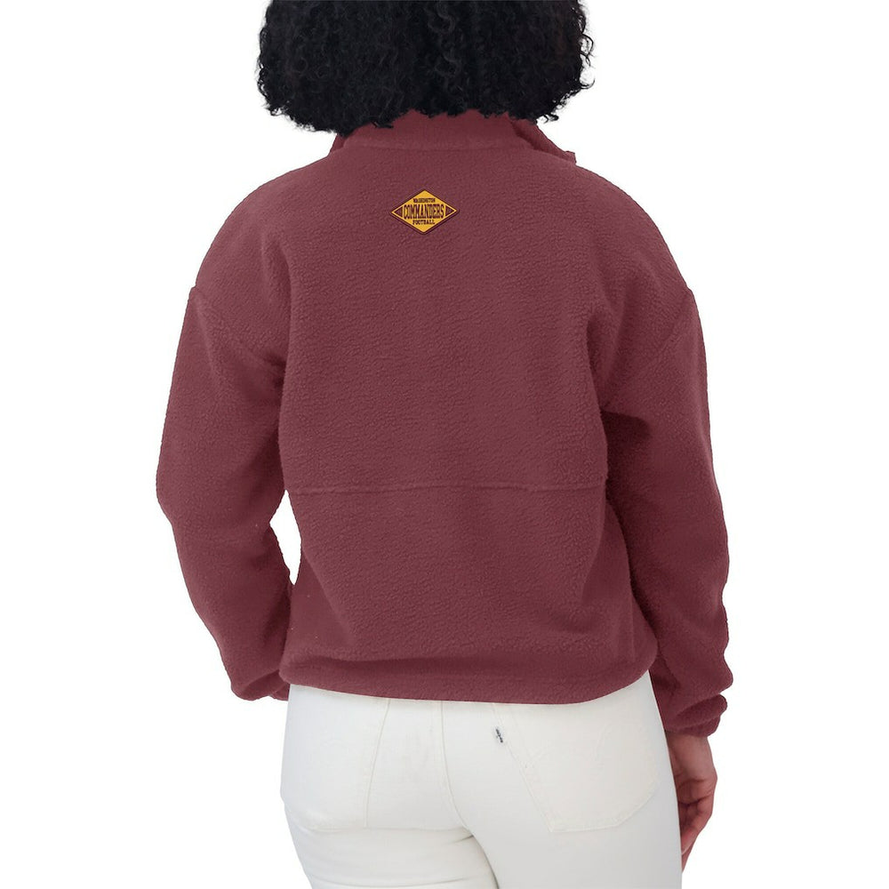 Washington Commanders WEAR by Erin Andrews Women's Polar Fleece Half-Zip Jacket Burgundy - NFL