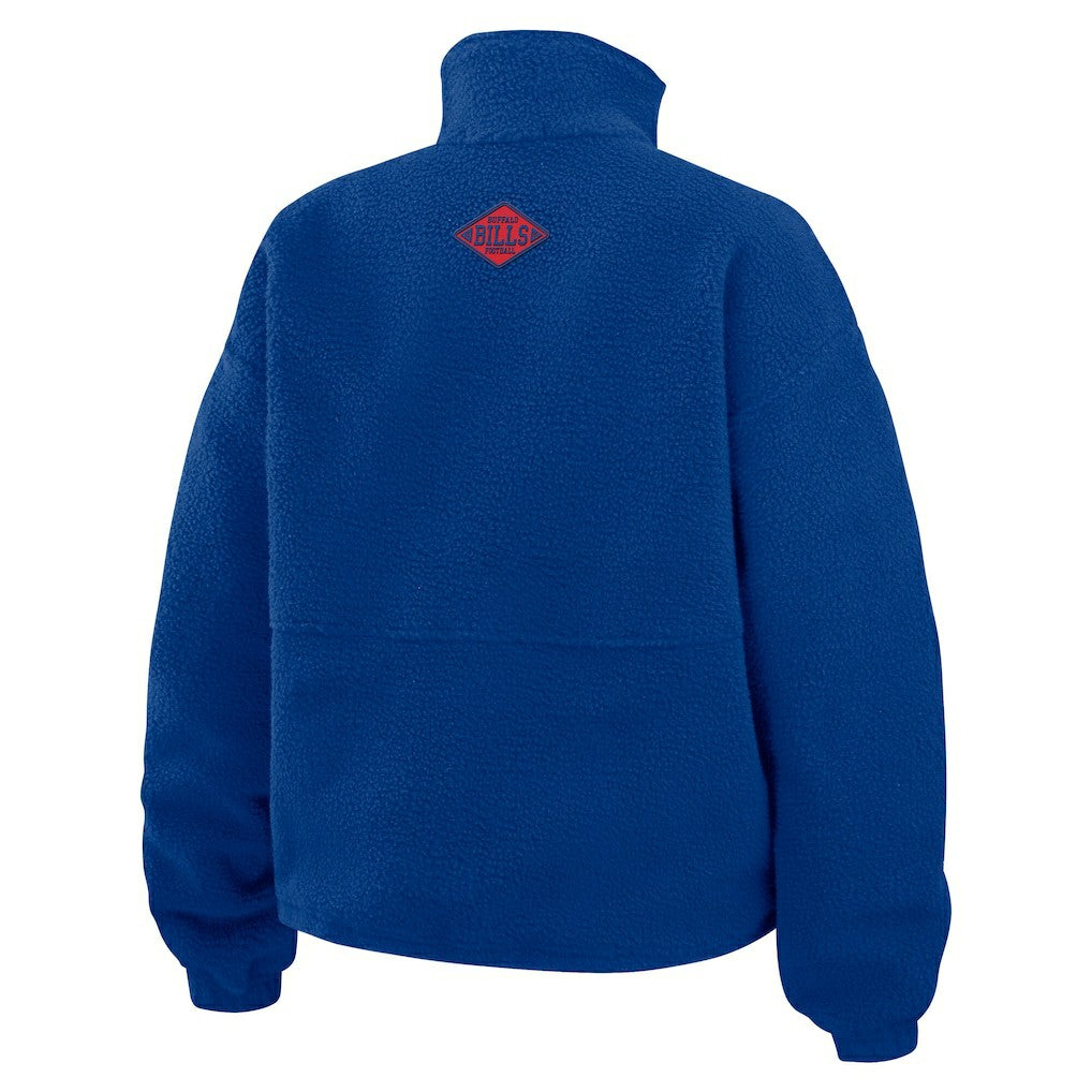 Buffalo Bills WEAR by Erin Andrews Women's Polar Fleece Half-Zip Jacket Royal - NFL