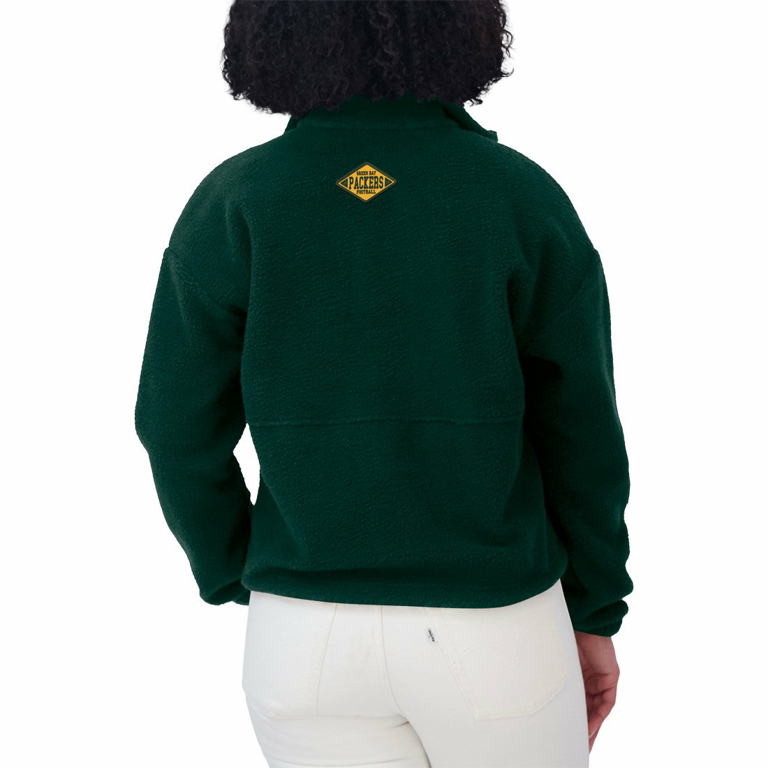 Green Bay Packers WEAR by Erin Andrews Women's Polar Fleece Half-Zip Jacket Green - NFL
