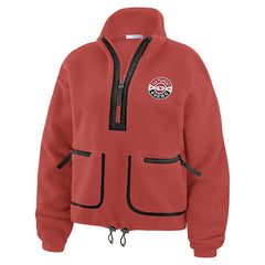 San Francisco 49ers WEAR by Erin Andrews Women's Polar Fleece Half-Zip Jacket Scarlet - NFL