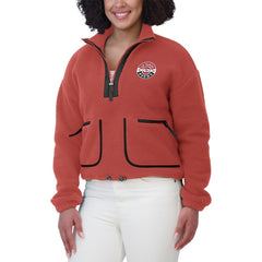 San Francisco 49ers WEAR by Erin Andrews Women's Polar Fleece Half-Zip Jacket Scarlet - NFL