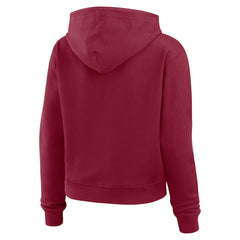 Washington Commanders WEAR by Erin Andrews Women's Waffle Hoodie Pullover Top Burgundy - NFL