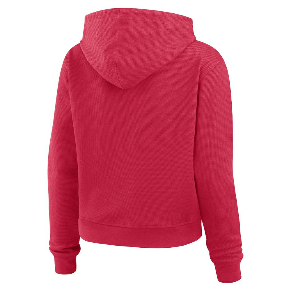 Arizona Cardinals WEAR by Erin Andrews Women's Waffle Hoodie Pullover Top Cardinal - NFL