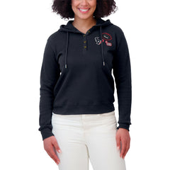 Houston Texans WEAR by Erin Andrews Women's Waffle Hoodie Pullover Top Navy - NFL