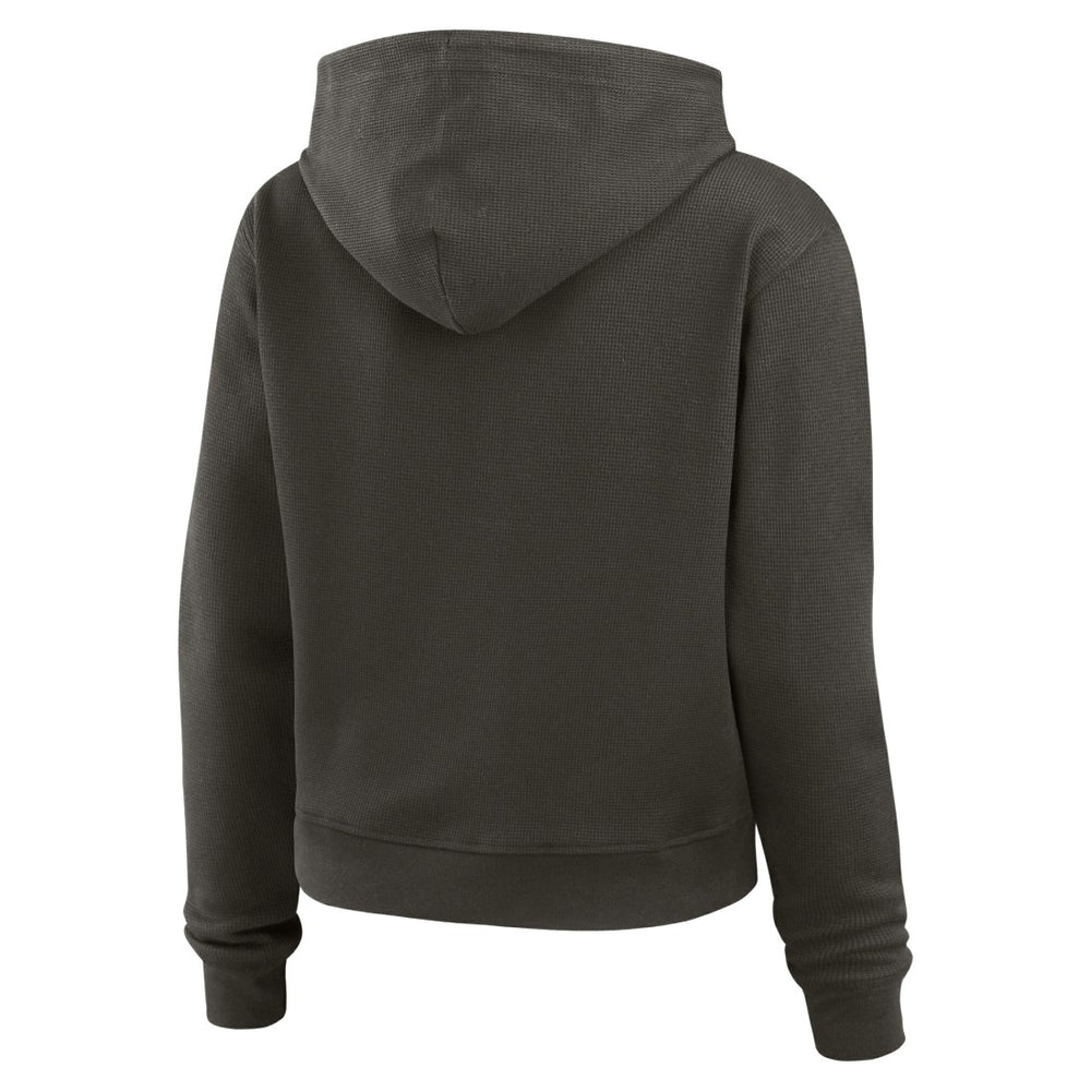 Tampa Bay Buccaneers WEAR by Erin Andrews Women's Waffle Hoodie Pullover Top Pewter - NFL