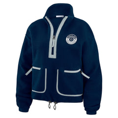 Dallas Cowboys WEAR by Erin Andrews Women's Polar Fleece Half-Zip Jacket Navy - NFL