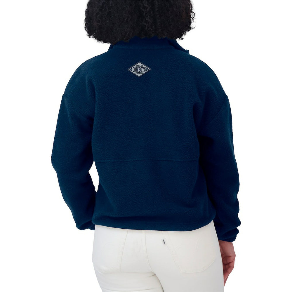Dallas Cowboys WEAR by Erin Andrews Women's Polar Fleece Half-Zip Jacket Navy - NFL