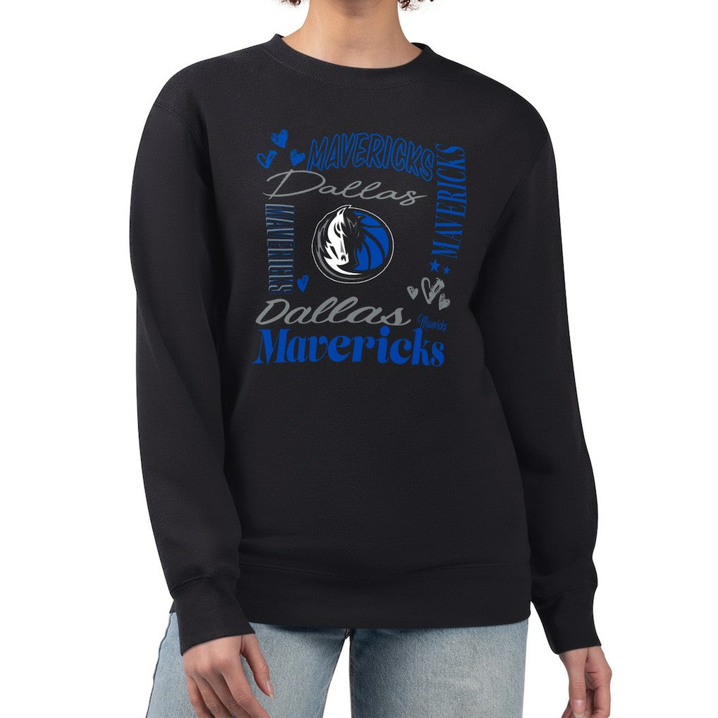 NBA - Dallas Mavericks G-III 4Her by Carl Banks Women's Collage Team Graphic Fleece Pullover Sweatshirt - Black