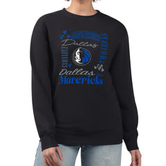 NBA - Dallas Mavericks G-III 4Her by Carl Banks Women's Collage Team Graphic Fleece Pullover Sweatshirt - Black