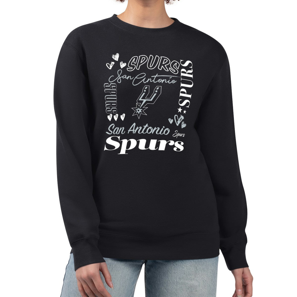 NBA - San Antonio Spurs G-III 4Her by Carl Banks Women's Collage Team Graphic Fleece Pullover Sweatshirt - Black