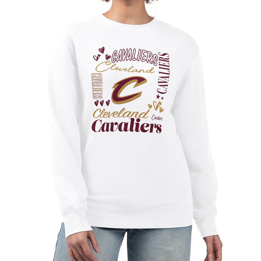 NBA - Cleveland Cavaliers G-III 4Her by Carl Banks Women's Collage Team Graphic Fleece Pullover Sweatshirt - White