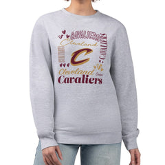 NBA - Cleveland Cavaliers G-III 4Her by Carl Banks Women's Collage Team Graphic Fleece Pullover Sweatshirt - Heather Gray