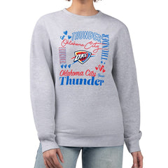 NBA - Oklahoma City Thunder G-III 4Her by Carl Banks Women's Collage Team Graphic Fleece Pullover Sweatshirt - Heather Gray
