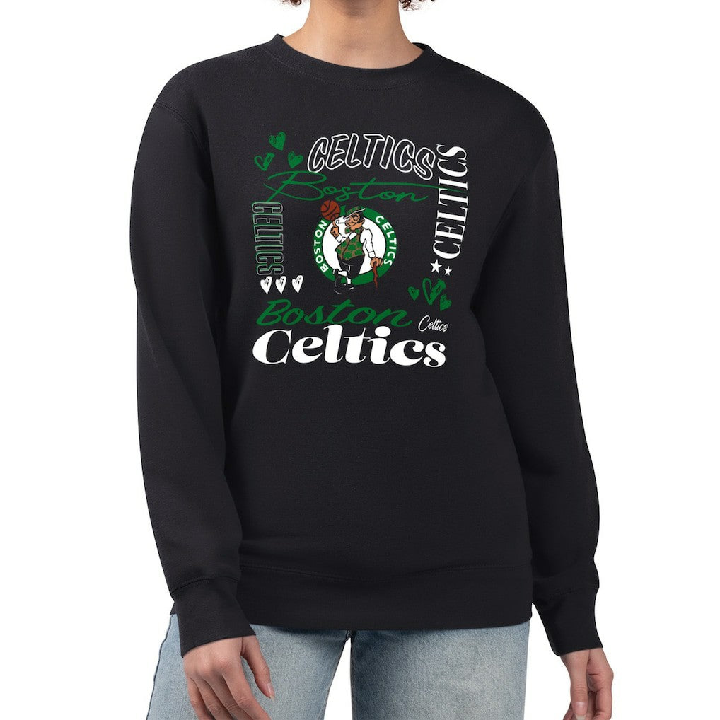NBA - Boston Celtics G-III 4Her by Carl Banks Women's Collage Team Graphic Fleece Pullover Sweatshirt - Black