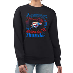 NBA - Oklahoma City Thunder G-III 4Her by Carl Banks Women's Collage Team Graphic Fleece Pullover Sweatshirt - Black