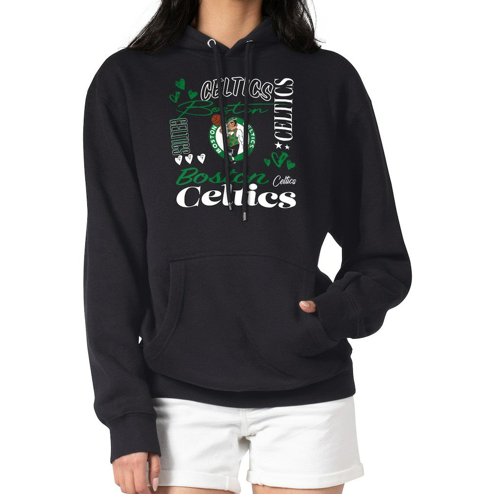 NBA - Boston Celtics G-III 4Her by Carl Banks Women's Team Collage Graphic Fleece Pullover Hoodie - Black