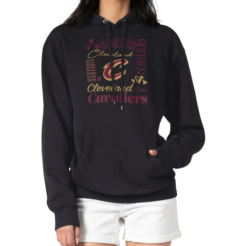 NBA - Cleveland Cavaliers G-III 4Her by Carl Banks Women's Team Collage Graphic Fleece Pullover Hoodie - Black
