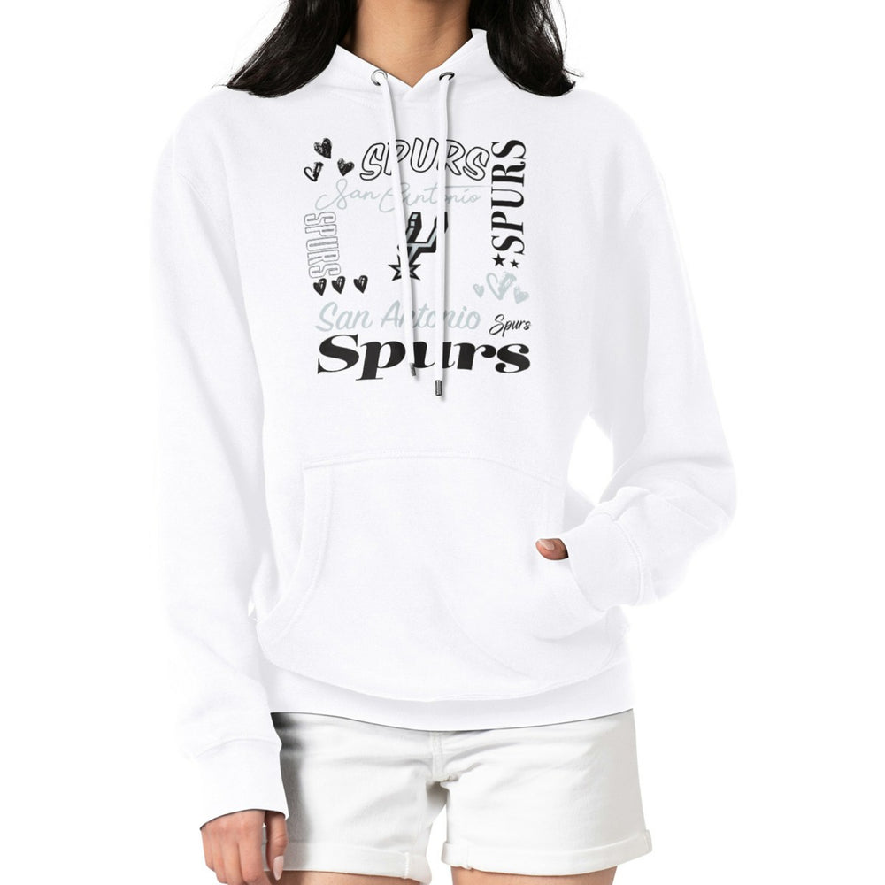 NBA - San Antonio Spurs G-III 4Her by Carl Banks Women's Team Collage Graphic Fleece Pullover Hoodie - White