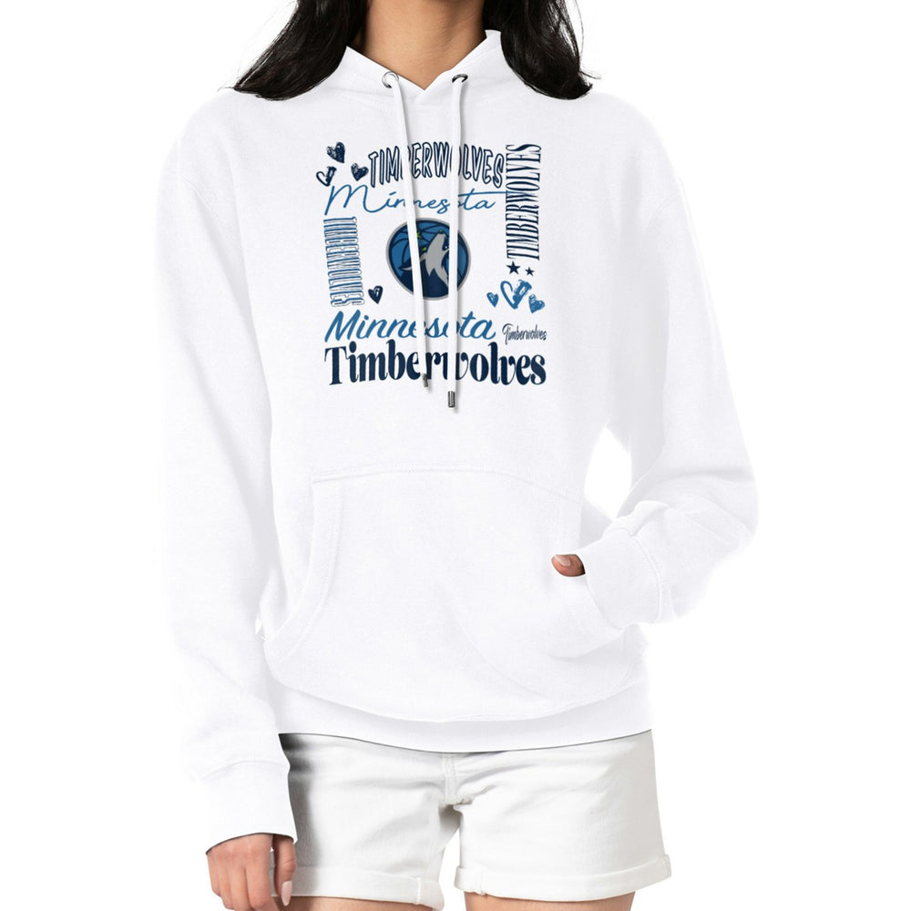 NBA - Minnesota Timberwolves G-III 4Her by Carl Banks Women's Team Collage Graphic Fleece Pullover Hoodie - White