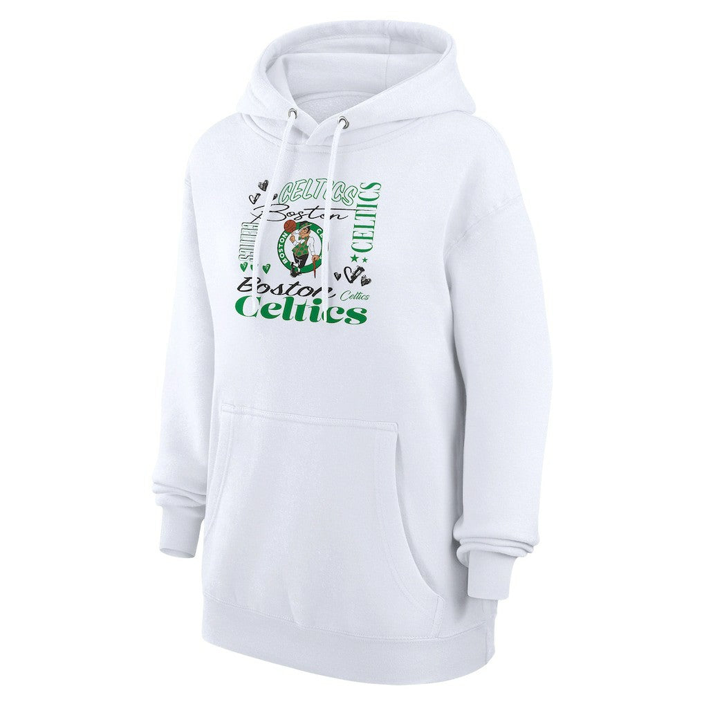 NBA - Boston Celtics G-III 4Her by Carl Banks Women's Team Collage Graphic Fleece Pullover Hoodie - White