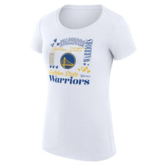 NBA - Golden State Warriors G-III 4Her by Carl Banks Women's Super-Slim Fit Lightweight Team Name Collage Graphic T-Shirt - White