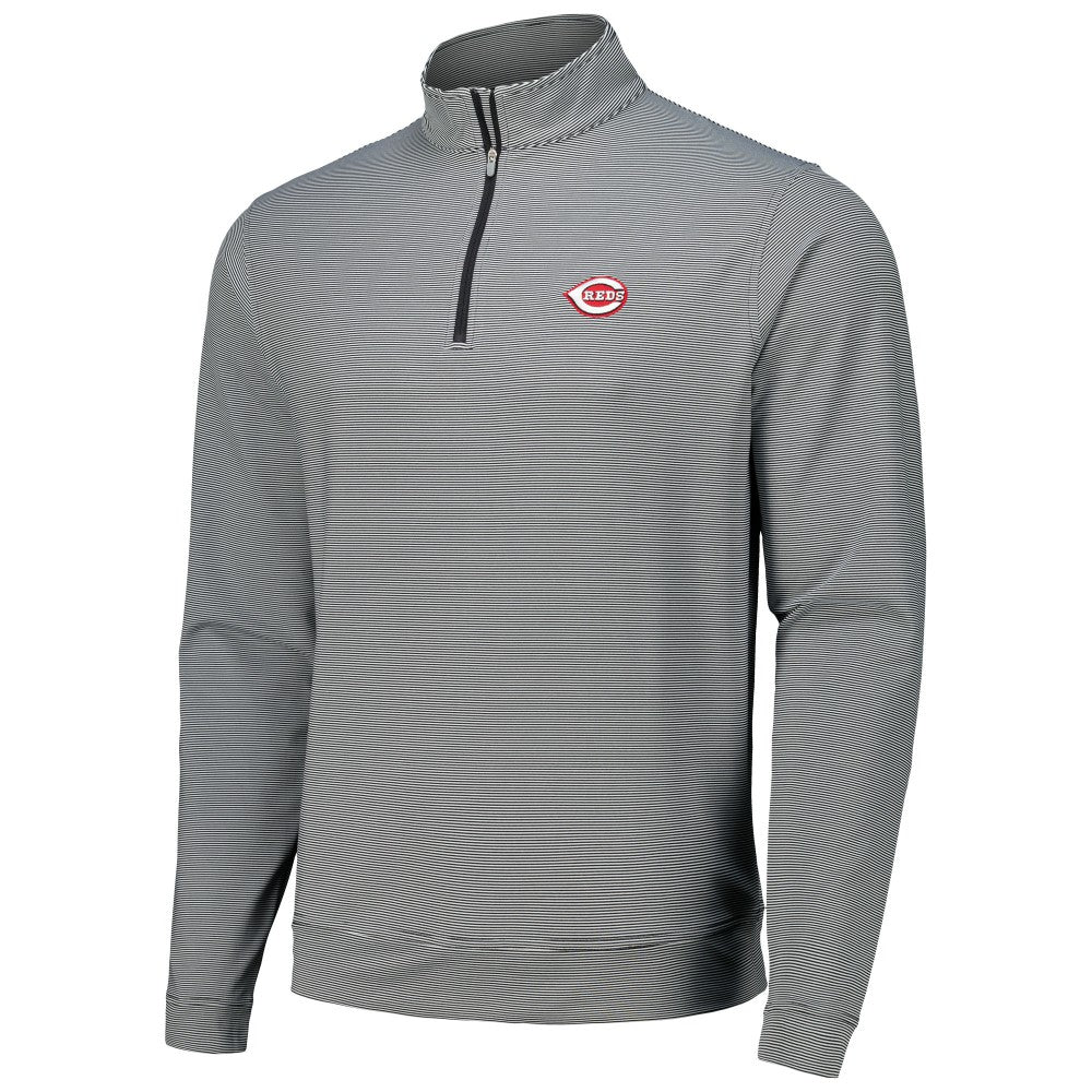 Cincinnati Reds Peter Millar Perth Sugar Stripe Performance Quarter-Zip Top Online