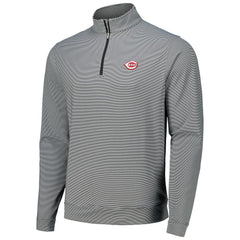 Cincinnati Reds Peter Millar Perth Sugar Stripe Performance Quarter-Zip Top Online