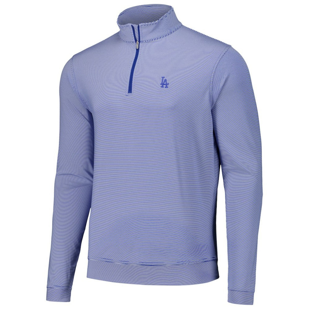 Los Angeles Dodgers Peter Millar Perth Sugar Stripe Performance Quarter-Zip Top Near Me