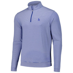 Los Angeles Dodgers Peter Millar Perth Sugar Stripe Performance Quarter-Zip Top Near Me