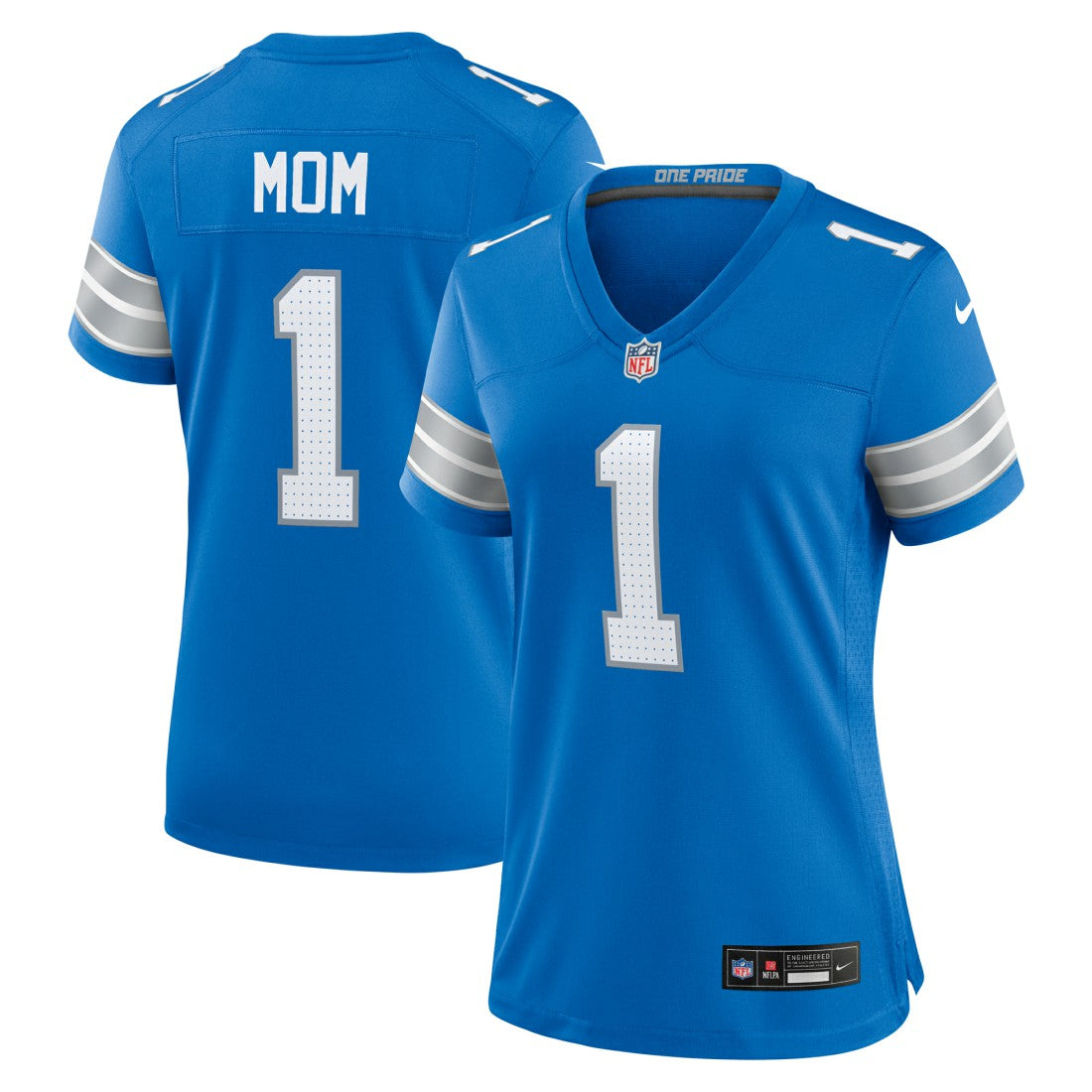 Number 1 Mom Detroit Lions Game Jersey Blue - Nike