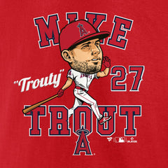 Mike Trout Los Angeles Angels Fanatics Hometown Caricature T-Shirt Online