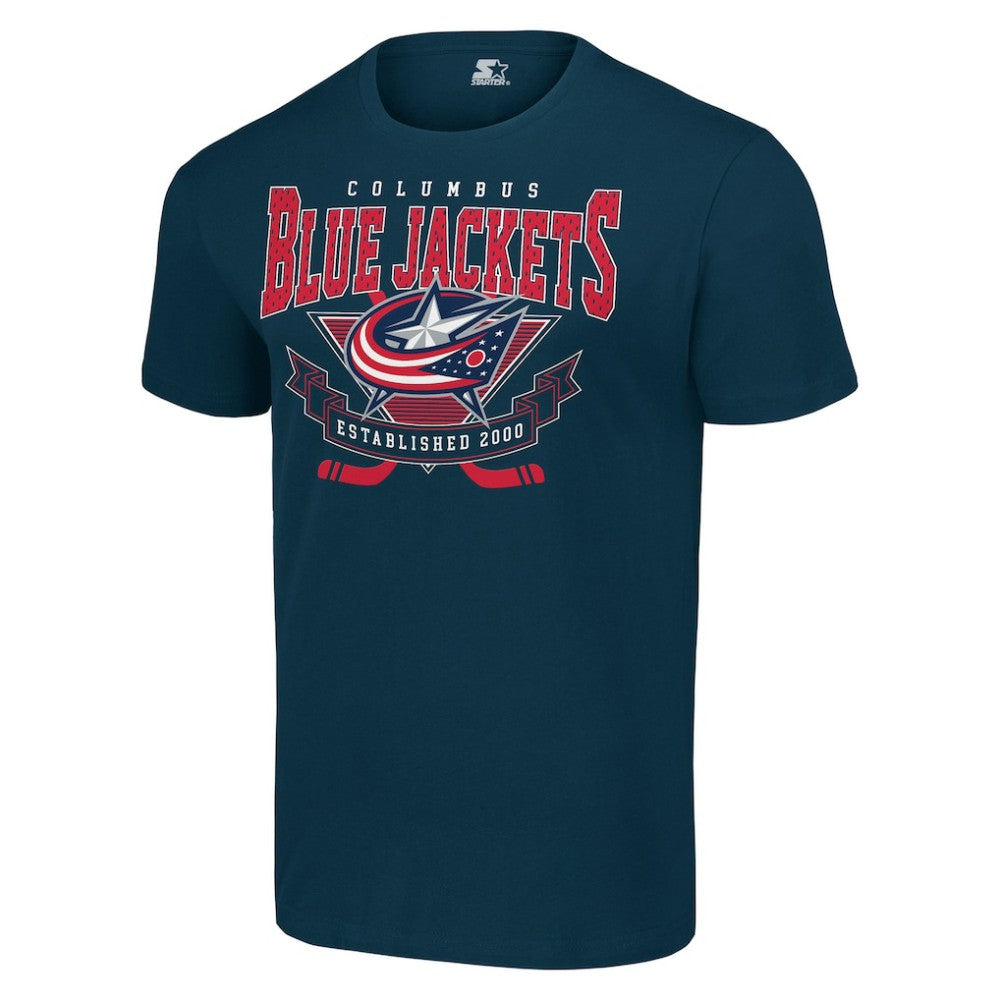 Columbus Blue Jackets - Starter Team Logo Graphic T-Shirt Navy