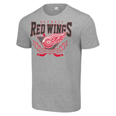 Detroit Red Wings - Starter Team Logo Graphic T-Shirt Heather Gray