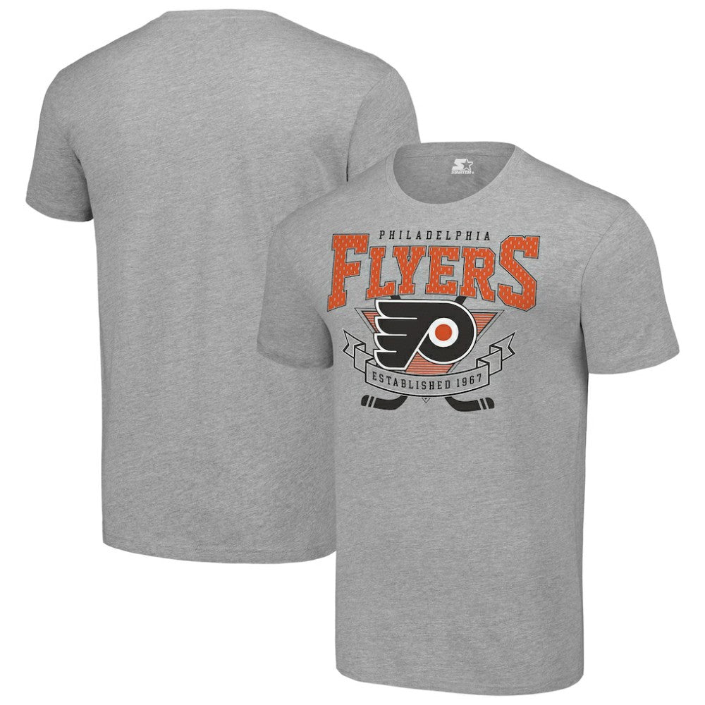 Philadelphia Flyers - Starter Team Logo Graphic T-Shirt Heather Gray