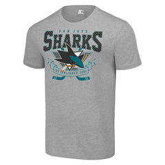 San Jose Sharks - Starter Team Logo Graphic T-Shirt Heather Gray