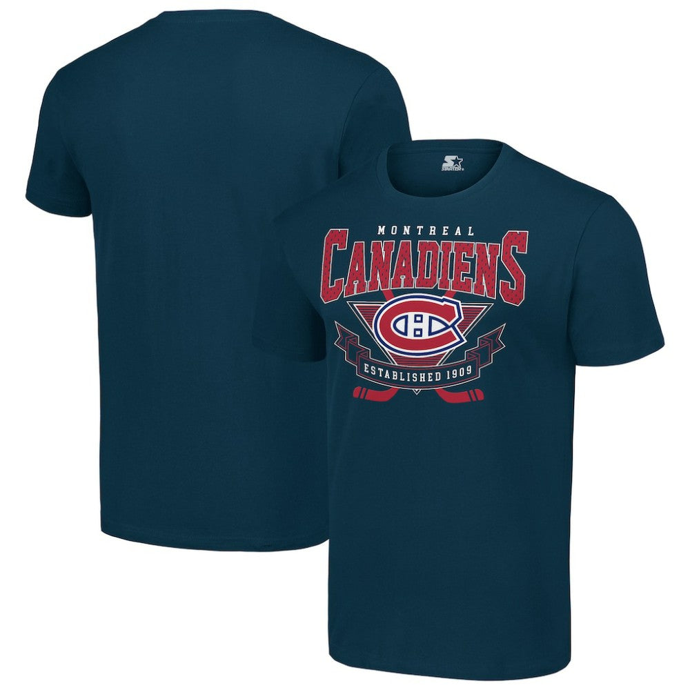Montreal Canadiens - Starter Team Logo Graphic T-Shirt Navy