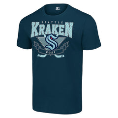 Seattle Kraken Starter Team Logo Graphic T-Shirt Deep Sea Blue