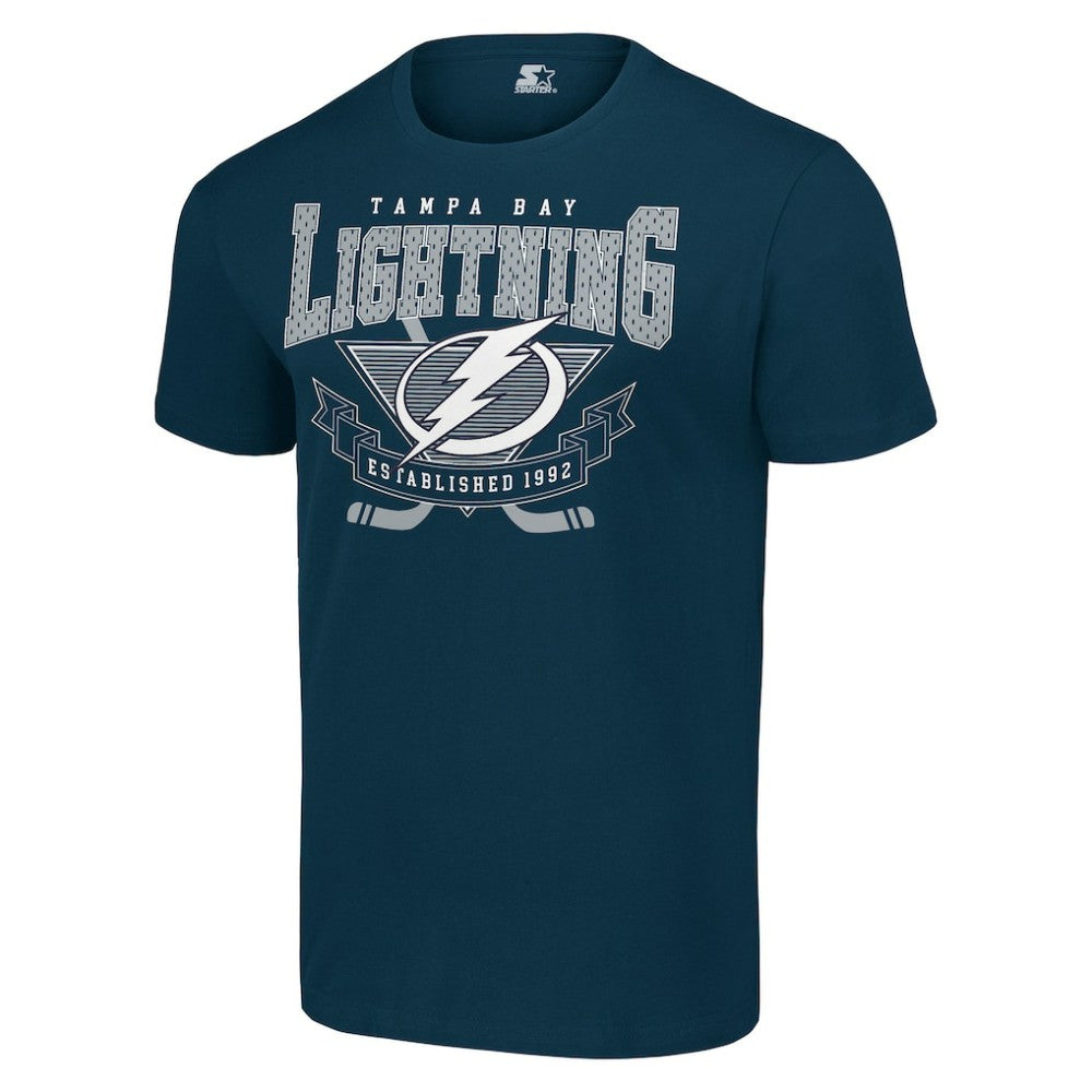 Tampa Bay Lightning - Starter Team Logo Graphic T-Shirt Navy