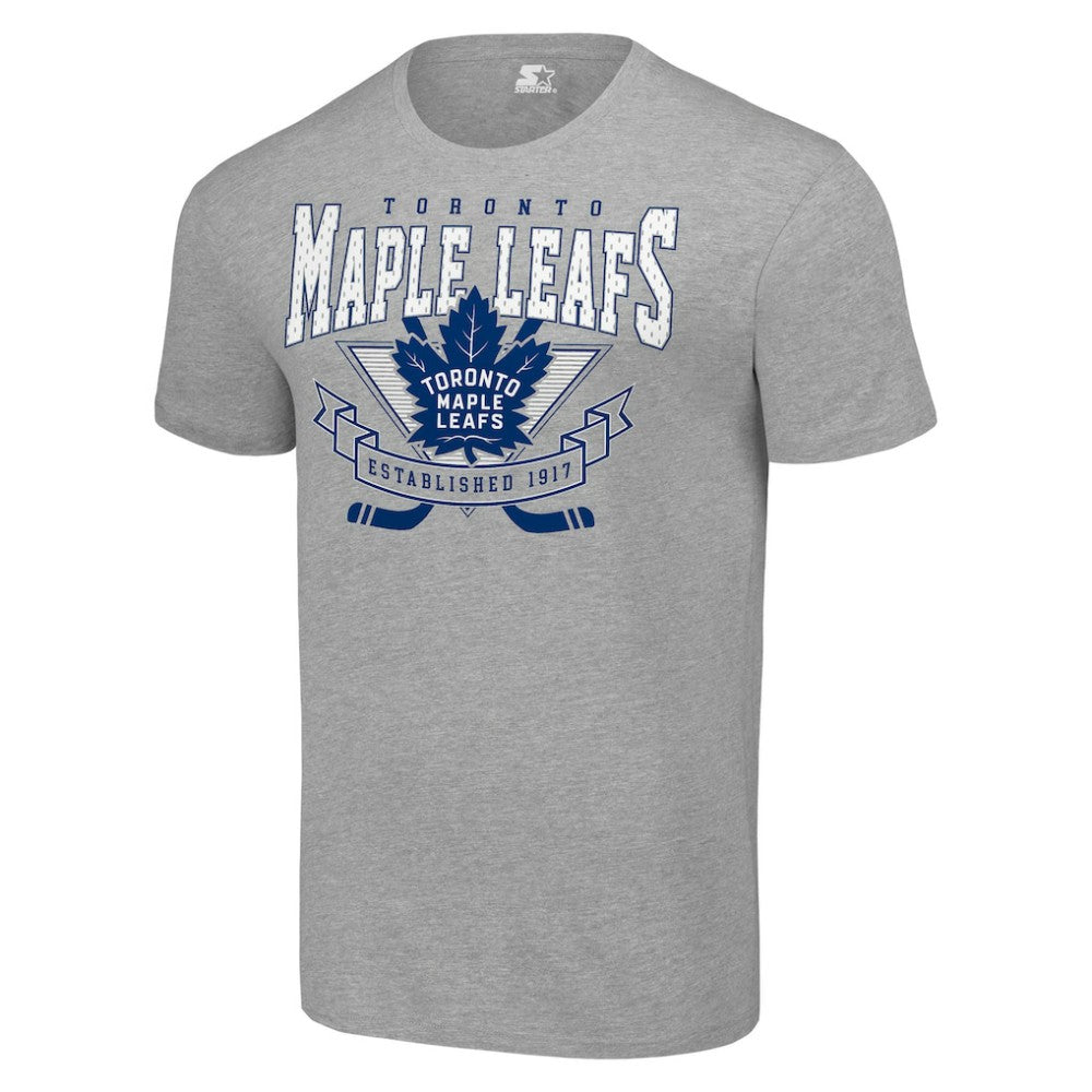 Toronto Maple Leafs - Starter Team Logo Graphic T-Shirt Heather Gray