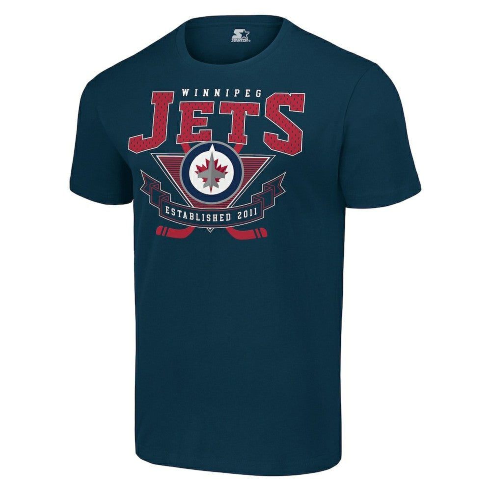 Winnipeg Jets - Starter Team Logo Graphic T-Shirt Navy