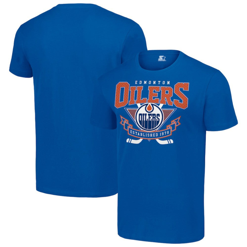 Edmonton Oilers - Starter Team Logo Graphic T-Shirt Royal